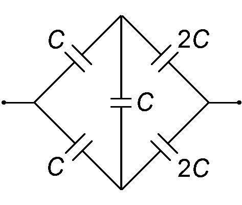 Найти емкость системы конденсаторов изображенной на рисунке емкость каждого конденсатора 0 5 мкф