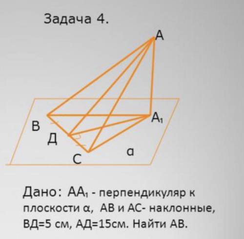 Ab и ac наклонные. Аа1 перпендикуляр к плоскости Альфа. Аа1 перпендикулярно к плоскости Альфа. А а1пенпендикуляр к плоскости Альфа. Аа1 перпендикуляр к плоскости Альфа аа1 =6.