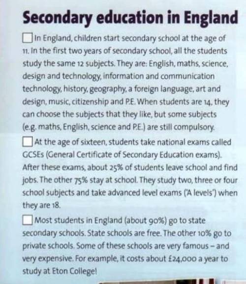 Then say перевод. Education in England is compulsory between the ages. In Britain School is compulsory between the ages of Five and Sixteen гдз. Compulsory GCSE Exams are in * English French History Geography Maths. Education on Britain is compulsory between the ages of 5 and 16.