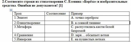 Анализ стихотворения есенина береза по плану 11 класс