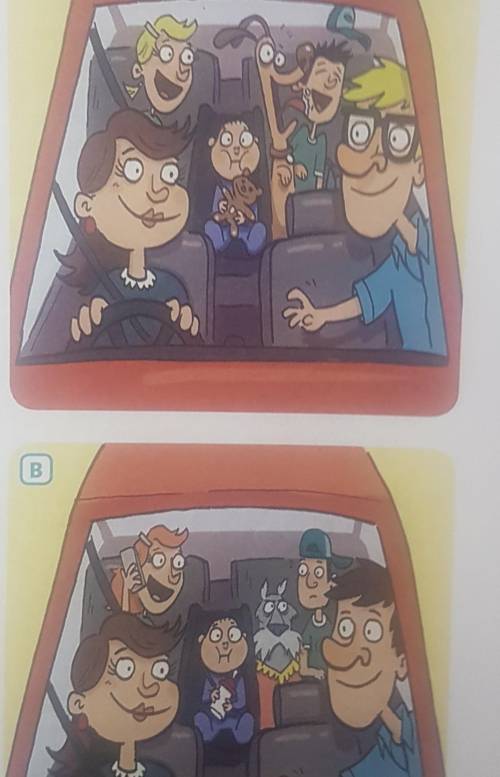 Look at the two pictures. 2 Find eight differences.. Spot the difference! Look and write. Ben fiiggs samo'dell. Find eight man made.