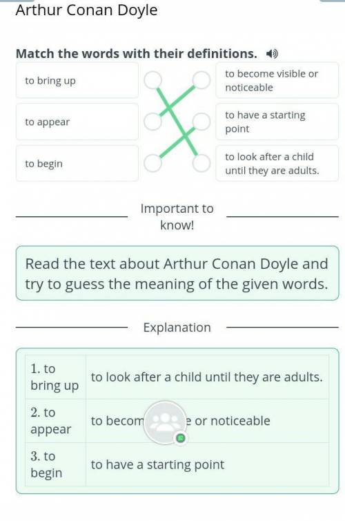 Match the words with right definitions. Match the Words with their Definitions. Arthur Conan Doyle Worksheets. Match the Words with their explanations. Match the Words to collect.