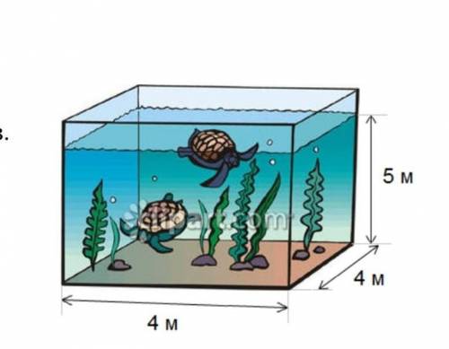 Аквариум изображенный на рисунке доверху наполнили водой найдите силу давления воды на дно аквариума