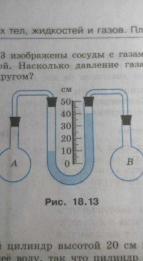 Определите сосуды изображенные на рисунке. Давление газа в сосуде манометра. На рисунке в 18.13 изображены сосуды с газами. Рисунок давление газа в сосуде если. Рисунок манометр для воды.