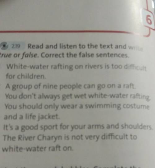 Read the text then mark the sentences. True or false sentences. Read the text and write true or false. Read and write true or false. Read the text again and write true or false.