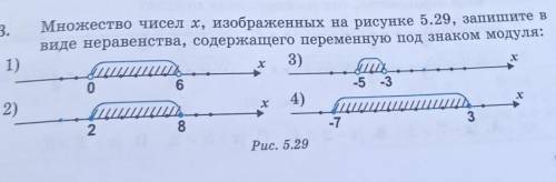 Множество чисел изображенных на рисунке запишите в виде неравенства