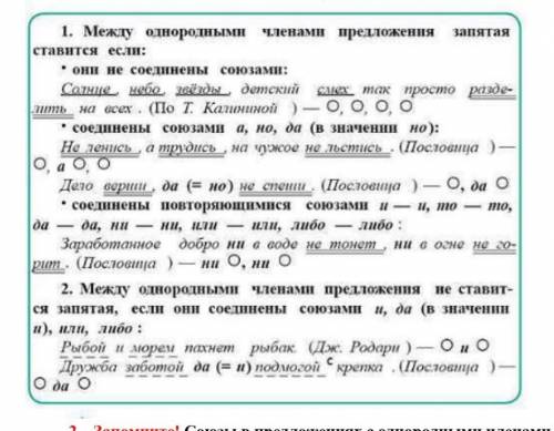 Найдите и прочитайте предложения с однородными членами как они связаны составьте их схемы