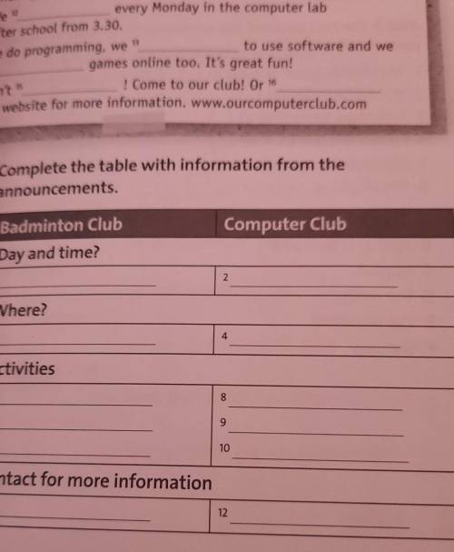 3 complete the table. Таблица по английскому языку complete the Table with information. Complete 3. Английский язык 5 класс complete the Table with your information Tigers.