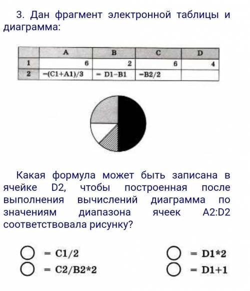 На рисунке приведен фрагмент электронной таблицы какое число появится в ячейке d1 если скопировать