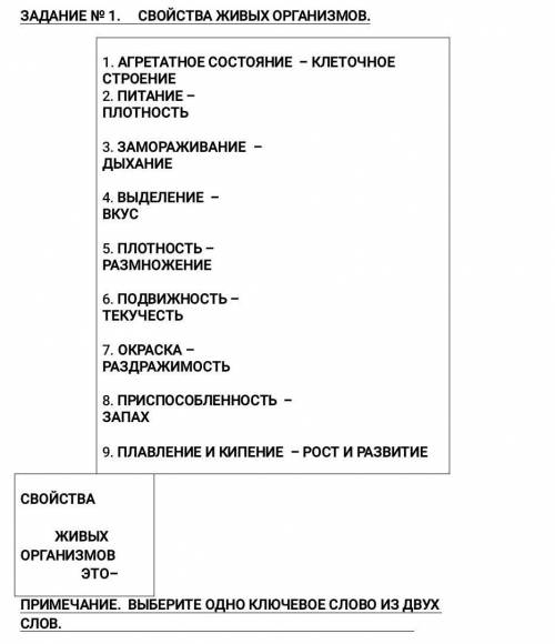 Свойства живых организмов тест 9 класс. Свойства живых систем задания. Задания по теме свойства живых организмов. Свойства живого тест. Впиши в клетки свойства живого организма.