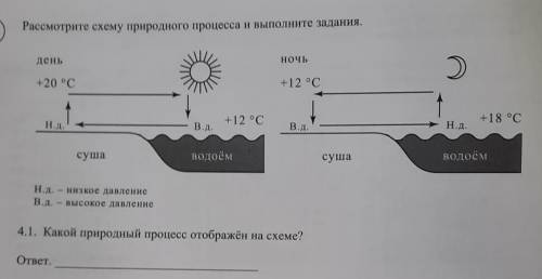 Рассмотрите схему природного процесса выполните задания