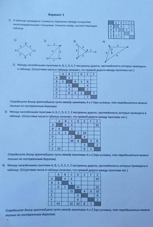 Укажите схему соответствующую таблице