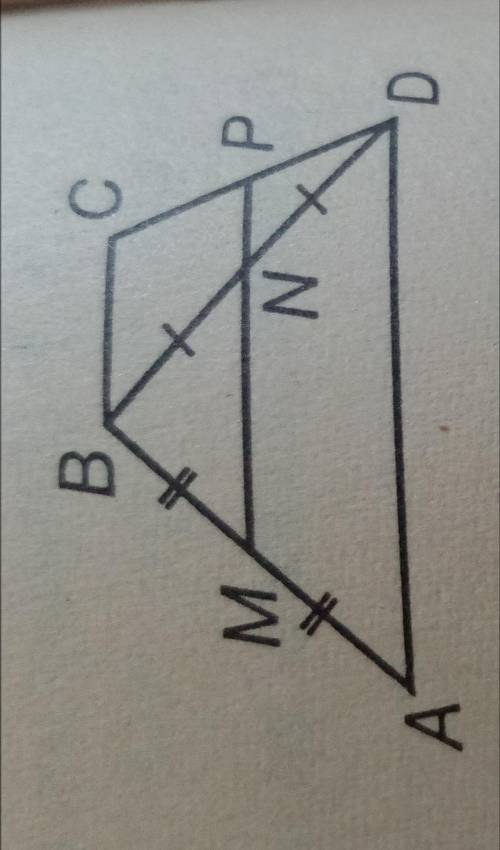 Mb bn. Дано am MB BN ND докажите что MP средняя линия ABCD.