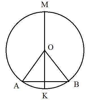 На рисунке аб диаметр окружности мк перпендикулярна ав