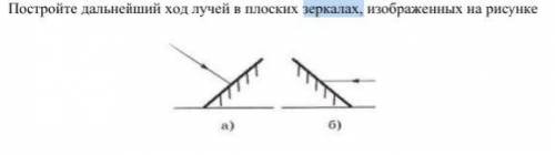 1 постройте дальнейший ход лучей в плоских зеркалах изображенных на рисунке 2