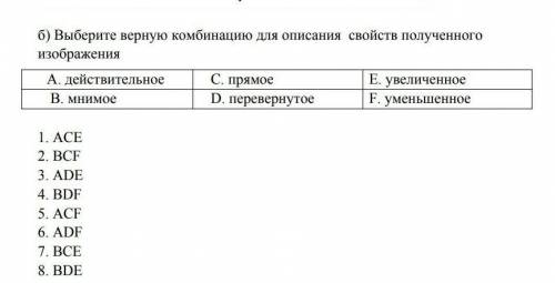 Выбери правильную комбинацию