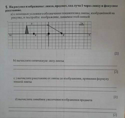 На рисунке показан ход лучей через линзу какой отрезок является фокусным расстоянием