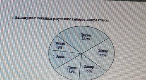 6 на диаграмме показаны результаты выборов лидера класса