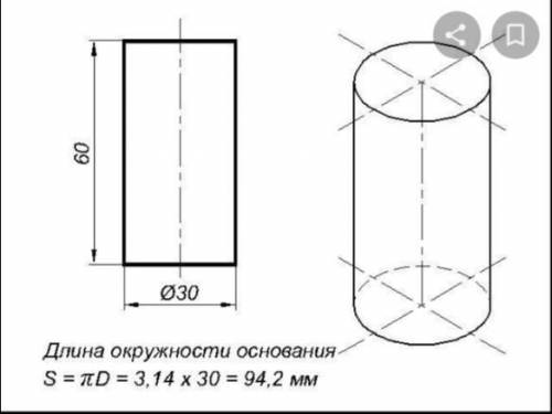 При изображении гнутых изделий выполняется развернутый вид