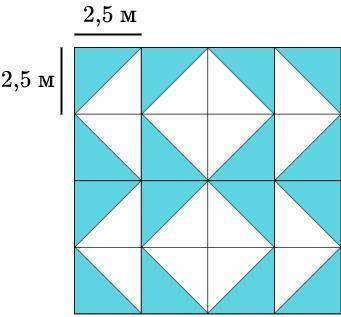 На рисунке изображен квадрат найди площадь закрашенной части квадрата ответ м2