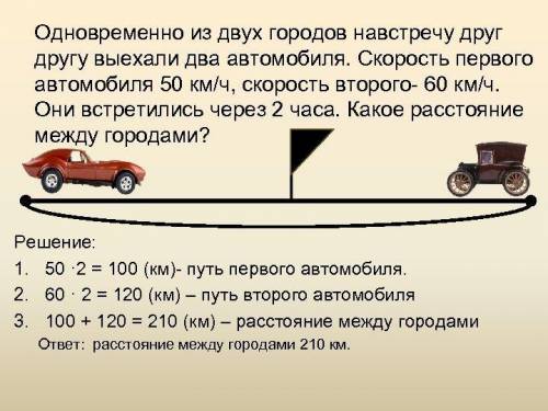 Расстояние между двумя городами равно 375 км из этих городов навстречу друг другу одновременно схема