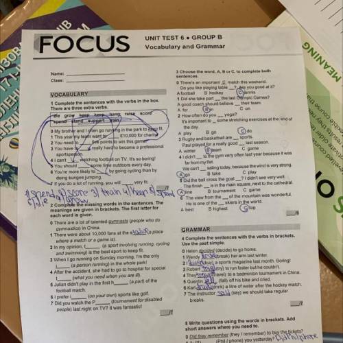 Тест 6. Focus 1 Unit Tests. Focus 4 Unit Test 4 Group a. Focus 2 Unit Test 1• Group b Vocabulary and Grammar ответы. Focus Unit Test 2 Group b.