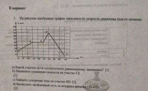 На рисунке изображена зависимость скорости движения тела от времени