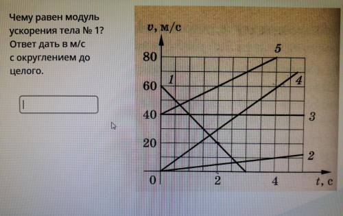 Модуль ускорения автомобиля. Модуль -5 равен.