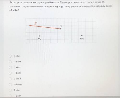 На рисунке изображен вектор напряженности е электрического поля в точке с которое создано