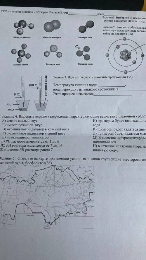 Сор естествознание 5 класс 2 четверть