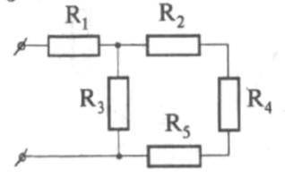 Четыре резистора соединены так как показано на рисунке